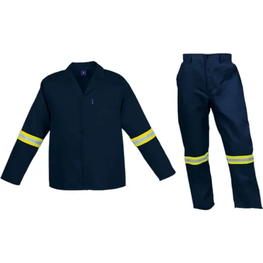 Barron Budget Poly Cotton Conti Suit with Reflective Dark Navy
